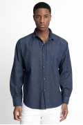 پیراهن مردانه شلوار جین تک جیبی با فیت راحت Relax Fit مردانه آبی سرمه ای  ال سی وایکیکی