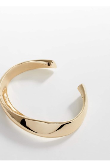 دستبند سخت زنانه زرد طلایی منگو
