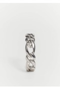 دستبند سخت به هم پیوسته زنانه رنگ نقره ای ای منگو