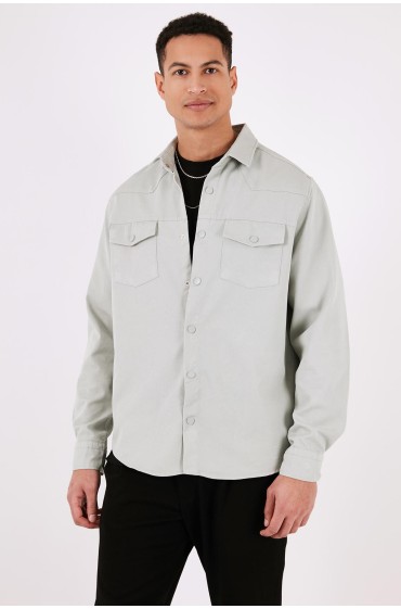 پیراهن زمستانی دو جیب معمولی نخی CF24W116927 مردانه شلوار پارچه ای  ال سی وایکیکی