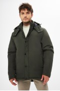 پوشاک مردانه با روکش قابل جابجایی مقاوم در برابر آب و باد Winter Parka PA-165 مردانه خاکی  ال سی وایکیکی
