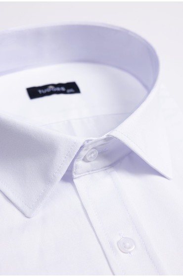پیراهن مردانه ساده آهنی آسان اورسایز نخی مردانه سفید  ال سی وایکیکی