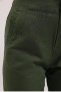 شلوار پارچه ای لوله زنانه زنانه خاکی ال سی وایکیکی