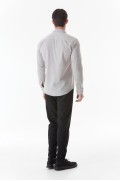 پیراهن با جیب اسنپ مردانه استخوانی  ال سی وایکیکی
