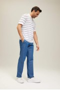 شلوار جین بلند لگ راست شلوار پارچه ای چینو Relax Fit مردانه نیلی  دیفکتو