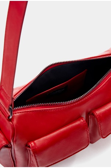 کیف دوشی ای چند جیب زنانه قرمز پل اند بیر