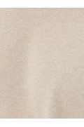 تیشرت بیسیک آستین کوتاه یقه گرد بافت با جزئیات پارچه مردانه رنگ بژ  کوتون