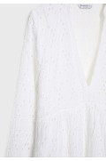 لباس شب گلدوزی شده کوتاه زنانه سفید استرادیوریوس