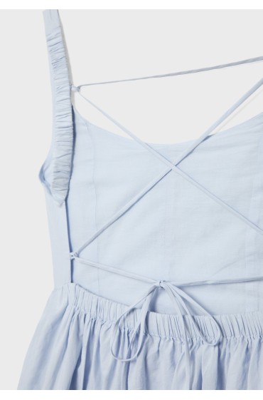 لباس شب کوتاه با پشت بند زنانه آبی استرادیوریوس