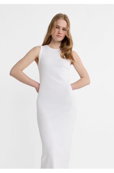 لباس شب میدی برجسته زنانه سفید استرادیوریوس