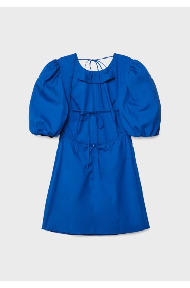 لباس شب کوتاه با آستین های پفی زنانه آبی استرادیوریوس