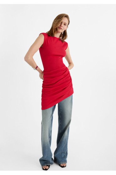لباس شب میدی برجسته زنانه قرمز استرادیوریوس