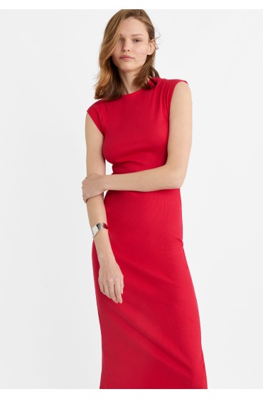 لباس شب میدی برجسته زنانه قرمز استرادیوریوس