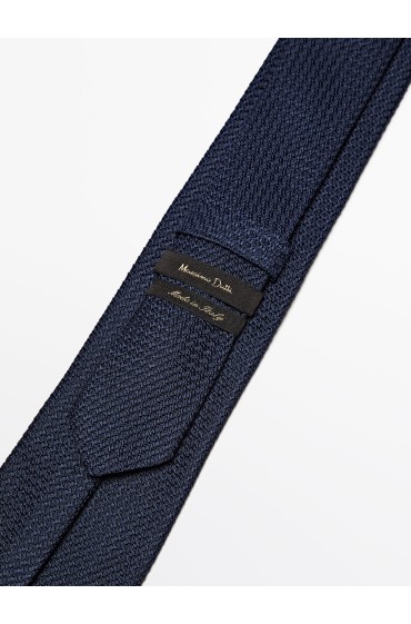 کراوات 100% ابریشم گرزا مردانه سرمه ای ماسیمودوتی