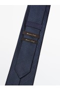 کراوات جناغی نخی و ابریشمی مردانه سرمه ای ماسیمودوتی