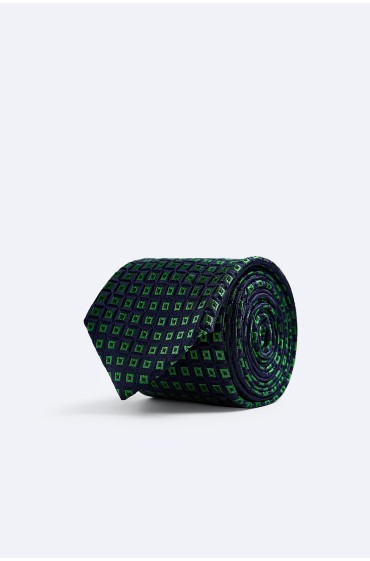 کراوات 100% ابریشم طرح گرافیکی مردانه سبز  زارا