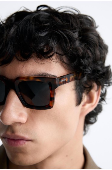 عینک آفتابی مربعی مردانه لاک لاک پشت  زارا