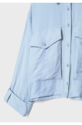 پیراهن کوتاه با جیب زنانه آبی آسمانی استرادیوریوس