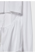 پیراهن پوپلین با پشت باز زنانه سفید استرادیوریوس
