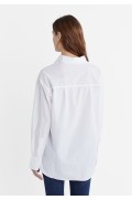 پیراهن پوپلین اورسایز زنانه سفید استرادیوریوس