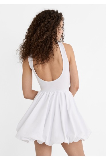 لباس شب با دامن کوتاه دورنگ زنانه سفید استرادیوریوس