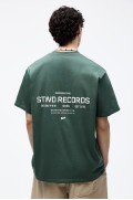 تیشرت STWD Records مردانه سبز پل اند بیر