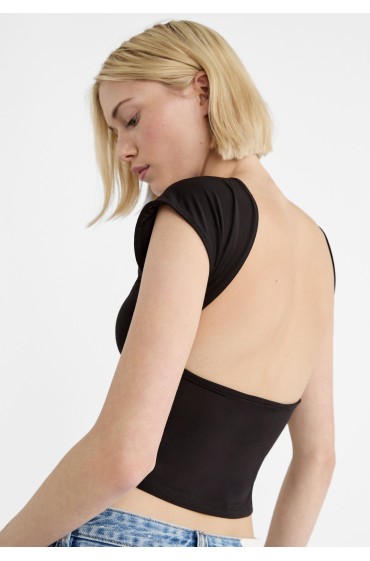 تیشرت پشت باز زنانه مشکی استرادیوریوس