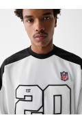 تیشرت NFL آستین کوتاه طرح گرافیکی مردانه سفید برشکا