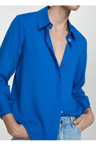 پیراهن گشاد معمولی زنانه آبی سرمه ای منگو