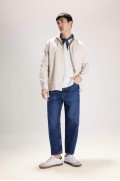 شلوار جین لگ بلند معمولی وایزر با بالون فیت مردانه آبی تیره  دیفکتو