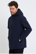 کت تک مردانه فلیس Softshell کت ضد آب 3 جیبی برای فضای باز مردانه آبی سرمه ای  ال سی وایکیکی