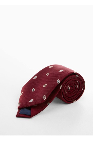 کراوات طرح دار مقاوم در برابر لک مردانه رنگ شرابی منگو