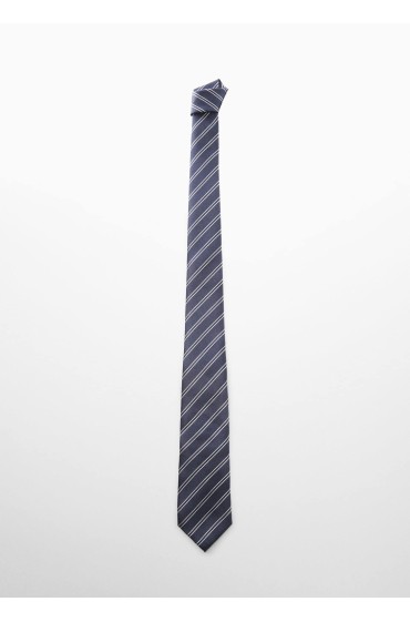 کراوات راه راه مقاوم در برابر لک مردانه آبی سرمه ای منگو