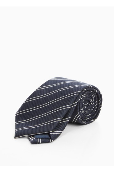 کراوات راه راه مقاوم در برابر لک مردانه آبی سرمه ای منگو