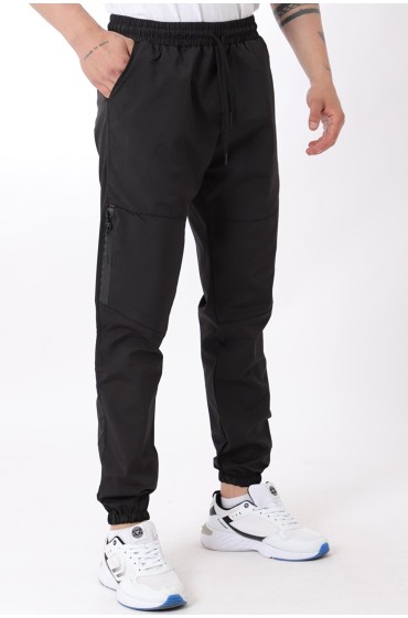 شمعی پارچه جانبی جیب جزئیات محموله/Jogger Bottom PLDP 04_70095 مردانه مشکی ال سی وایکیکی