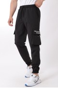 شمعی پارچه لباس شب ورزشی کارگو چاپی/Jogger Bottom PLDP 03_70094 مردانه مشکی ال سی وایکیکی