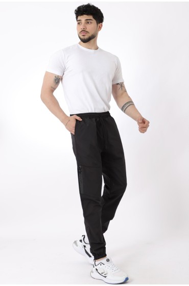 شمعی پارچه جانبی جیب جزئیات محموله/Jogger Bottom PLDP 04_70095 مردانه مشکی ال سی وایکیکی