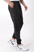 شمعی پارچه لباس شب ورزشی کارگو چاپی/Jogger Bottom PLDP 03_70094 مردانه مشکی ال سی وایکیکی