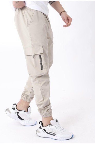 شمعی پارچه Elastic Cargo/Jogger Bottom PLDP 01_70093 مردانه رنگ بژ  ال سی وایکیکی