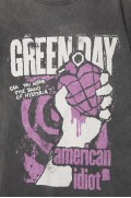 تیشرت Green Day American Idiot زنانه مایل به خاکستری پل اند بیر