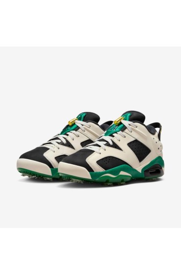 کتونی گلف مدل Jordan Retro 6 G NRG x Eastside Golf رنگ سفید / مشکی / طلای متالیک / مالاکیت مردانه نایک