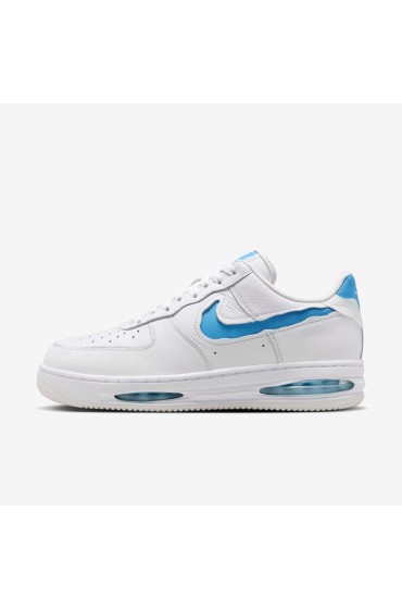 کتونی مدل Nike Air Force 1 Low EVO رنگ سفید/سفید قله/آبی دانشگاهی مردانه نایک