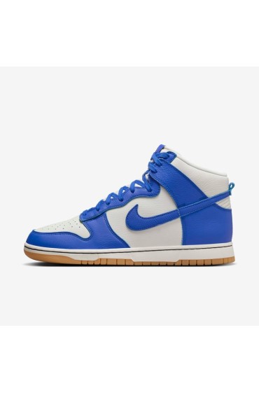 کتونی دانک مدل Nike Dunk High Retro SE رنگ فانتوم / عاج کم رنگ / زرد صمغی / آبی مسابقه ای مردانه نایک