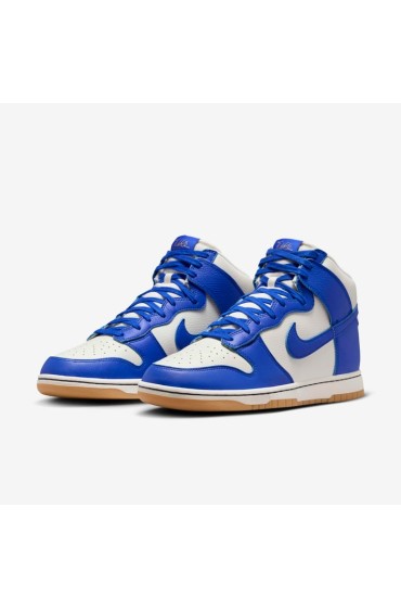 کتونی دانک مدل Nike Dunk High Retro SE رنگ فانتوم / عاج کم رنگ / زرد صمغی / آبی مسابقه ای مردانه نایک