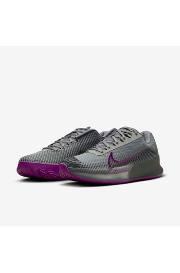 کتونی تنیس مدل NikeCourt Air Zoom Vapor 11 رنگ دود خاکستری / دود تیره خاکستری / سنطوسیا / مشکی مردانه نایک