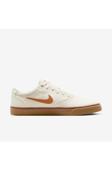 کتونی اسکیت برد مدل Nike SB Chron 2 عددی Canvas رنگ Summit White/Summit White/Gum قهوه ای روشن/Monarch مردانه نایک