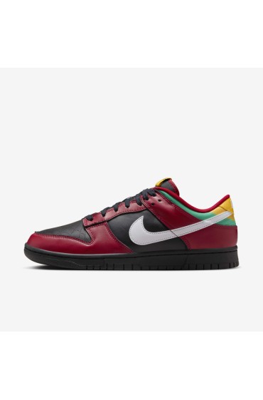 کتونی دانک مدل Nike Dunk Low «خالکوبی دوچرخه‌سواری» رنگ مشکی / قرمز ورزشی / طلایی دانشگاهی / سفید مردانه نایک