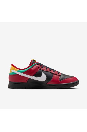 کتونی دانک مدل Nike Dunk Low «خالکوبی دوچرخه‌سواری» رنگ مشکی / قرمز ورزشی / طلایی دانشگاهی / سفید مردانه نایک