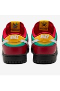 کتونی دانک مدل Nike Dunk Low «خالکوبی دوچرخه‌سواری» رنگ مشکی / قرمز ورزشی / طلایی دانشگاهی / سفید مردانه نایک