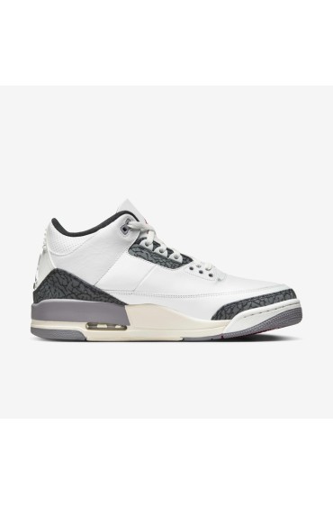 کتونی جردن مدل Air Jordan 3 Retro 'Cement Grey' رنگ Summit سفید / خاکستری سیمانی / مشکی / قرمز آتشین مردانه نایک